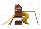 Детский игровой комплекс Newsunrise с винтовой горкой-трубой, рукоходом