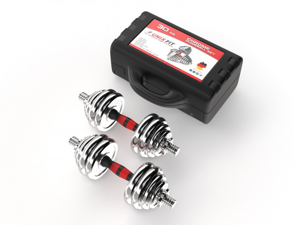 Набор гантелей UNIXFIT в кейсе DBKITU30